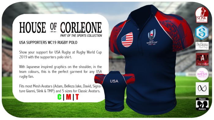 USA Supporters WC19 Rugby Polo