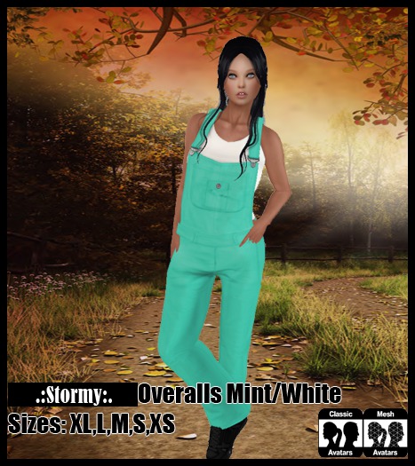 .:Stormy:. Overalls Mint Outfit