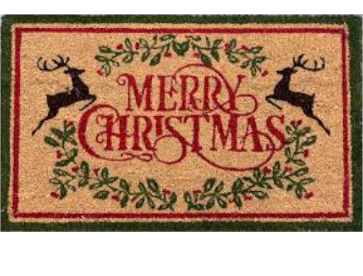 DEER CHRISTMAS DOORMAT