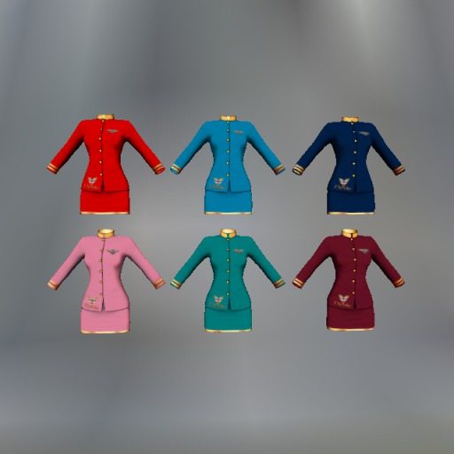 Air Hostess Slink Uniform (Fatpack)