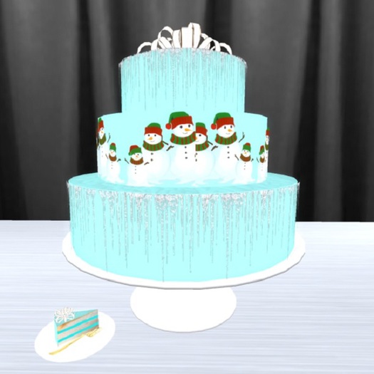 Icicle Winter Round Cake