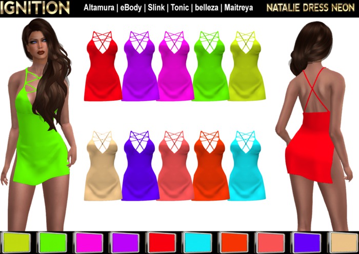 Ignition Natalie Dress Neon