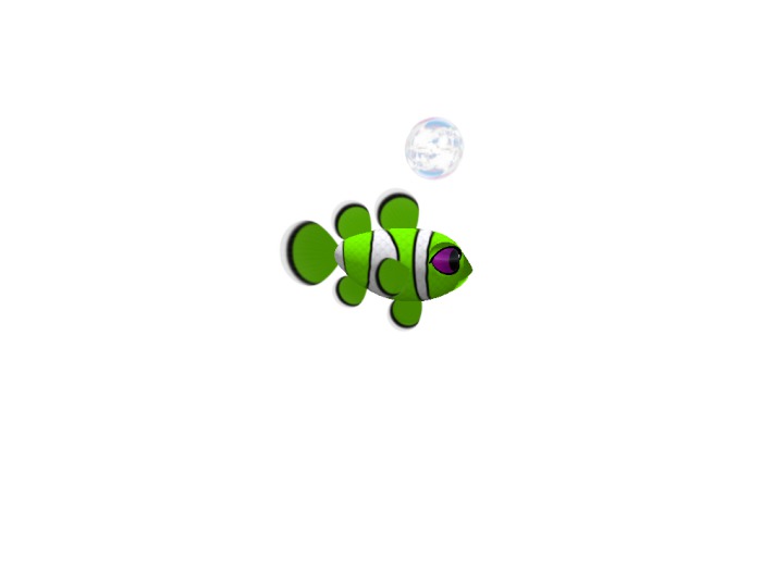 (7S) Common Fish: Green Clownfish