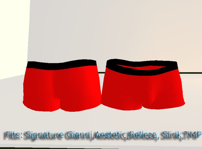 Mens Underwear Plain Red