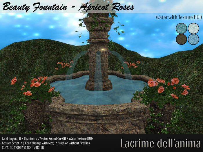 Beauty Fountain - Apricot Roses