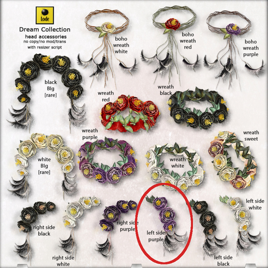  *LODE* Head Accessory - Dream Left Side [purple] 