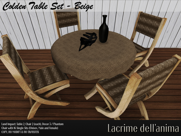 Colden Table Set - Beige