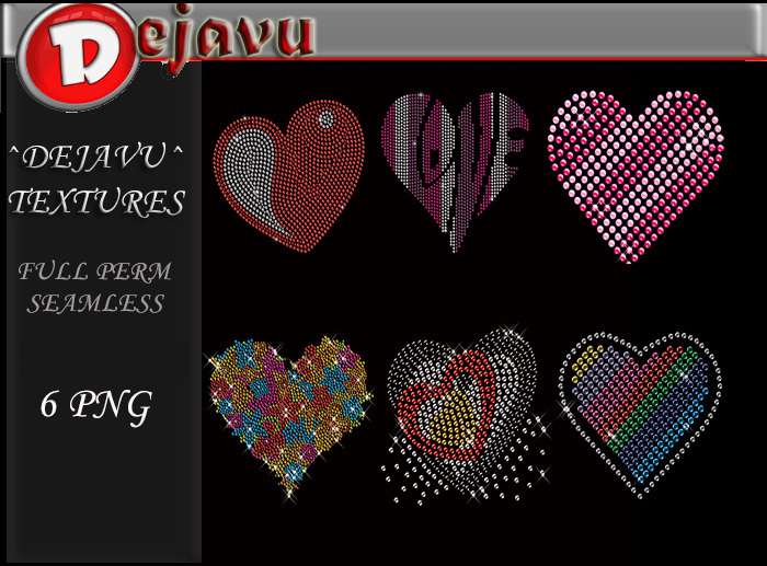 ^Dejavu^ Full Perm Rhinestone Heart  Png 01