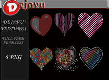 ^Dejavu^ Full Perm Rhinestone Heart  Png 01