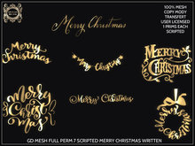 GD MESH FULL PERM 7 SCRIPTED MERRY CHRISTMAS WRITTEN