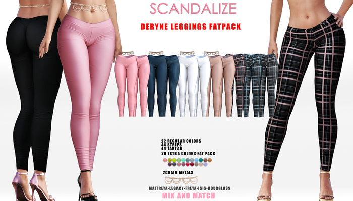 SCANDALIZE. Deryne. Leggings. FATPACK
