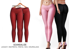 SCANDALIZE. Deryne. Leggings. Red