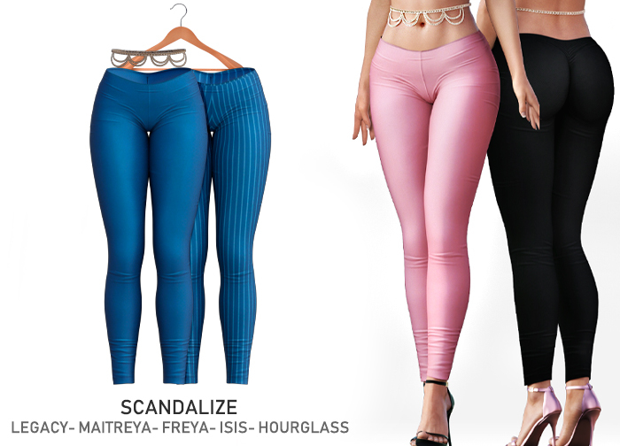 SCANDALIZE. Deryne. Leggings. Blue