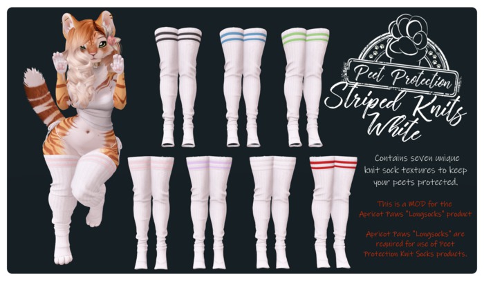 +PP+ Long Socks - White Stripes (Add me!)