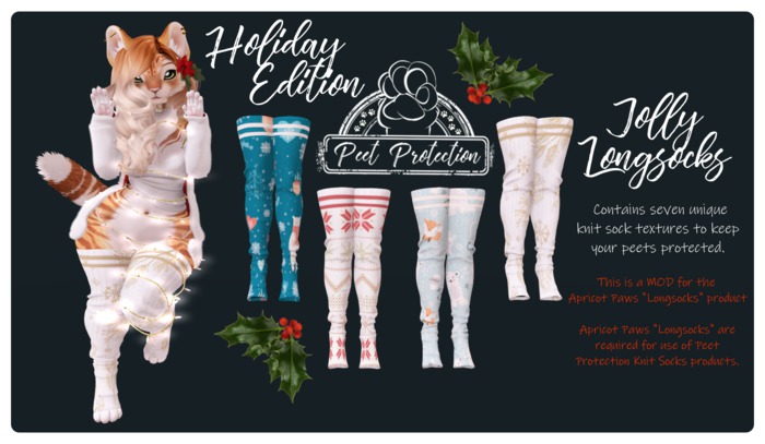 +PP+ Holiday Long Socks - Festive