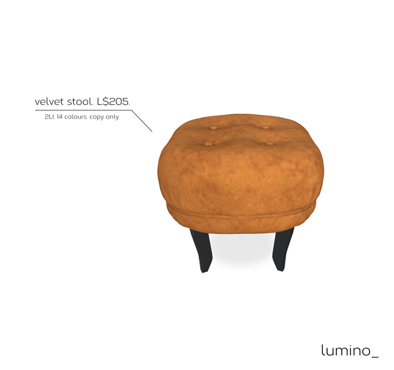 lumino_ velvet stool