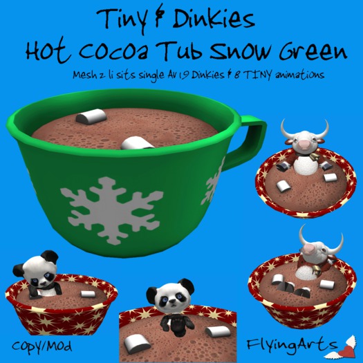 !FA! Cocoa Tub Snow Green Tiny Dinkies