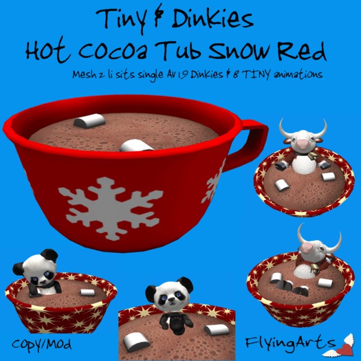 !FA! Cocoa Tub Snow Red Tiny Dinkies