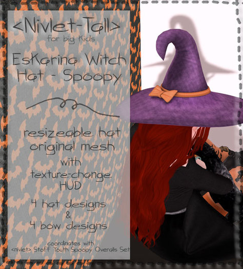 <nivlet> Eskarina Witch Hat - Spoopy [wear]