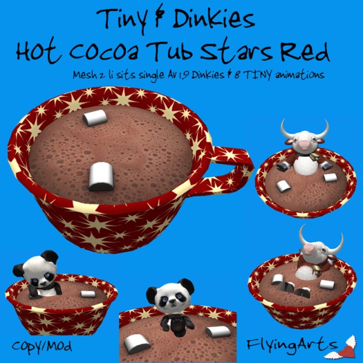 !FA! Cocoa Tub Stars red Tiny Dinkies