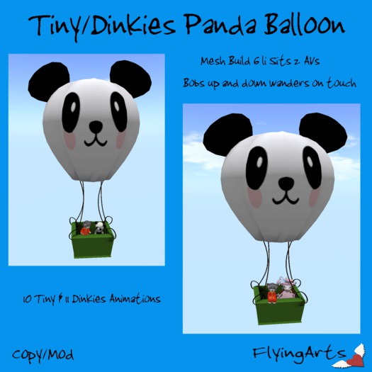 !FA! Panda Balloon Tiny Dinkies