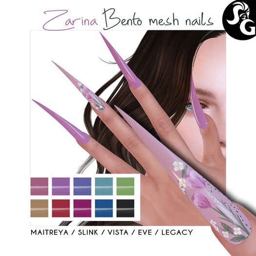 ::SG:: Zarina Bento Mesh Nails -UP
