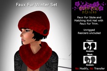 -OPd Mesh- Burgundy Faux Fur Winter Set (Cmt-Box)