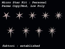 Low Poly Micro Stars for Jewelry - Personal kit