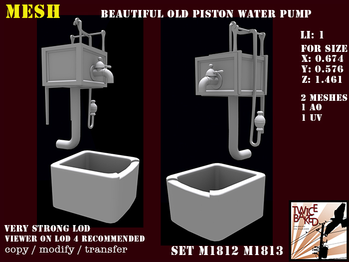 "TB" BV Old water/ piston pump M1812 M1813