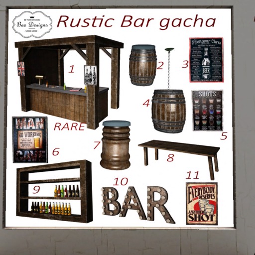 Bee Designs Rustic Bar Gacha 6