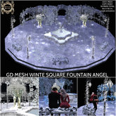 GD MESH WINTE SQUARE FOUNTAIN ANGEL