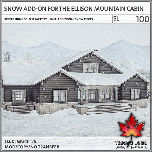 Trompe Loeil - Snow Add-On for Ellison Mountain Cabin [mesh]