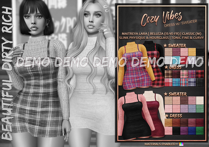 *B.D.R.* Cozy Vibes -Dress w/ Sweater- DEMO