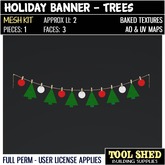 Tool Shed - Holiday Banners - Trees Kit