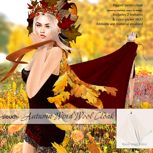 -slouch- Autumn Wind Wool Cloak (add)