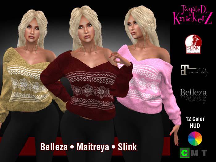 ::TK:: Riley Off Shoulder Winter Sweater