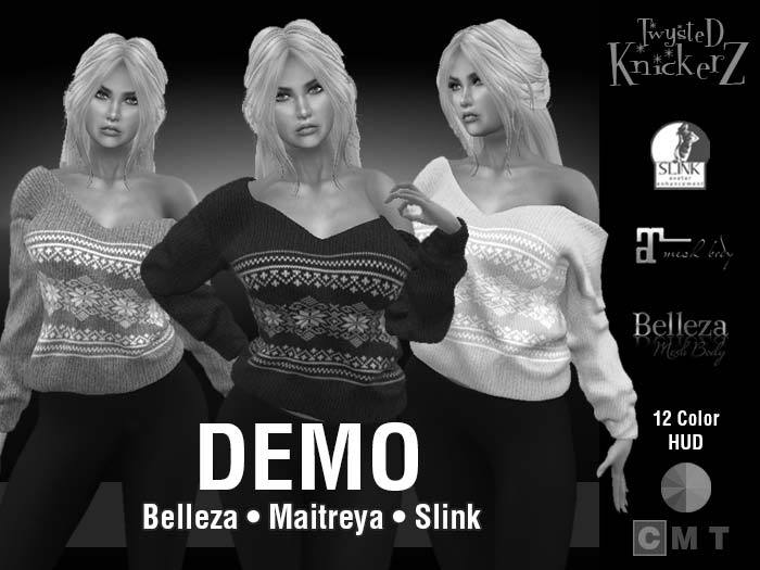 ::TK:: Riley Off Shoulder Winter Sweater DEMO