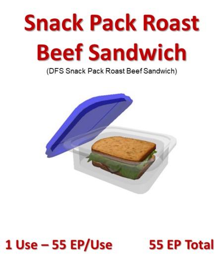 DFS Snack Pack Roast Beef Sandwich (Texture)