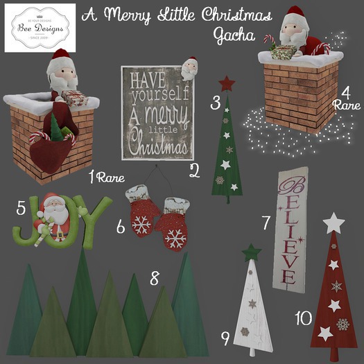 Bee Designs  A Merry Little Christmas Gacha 1 RARE