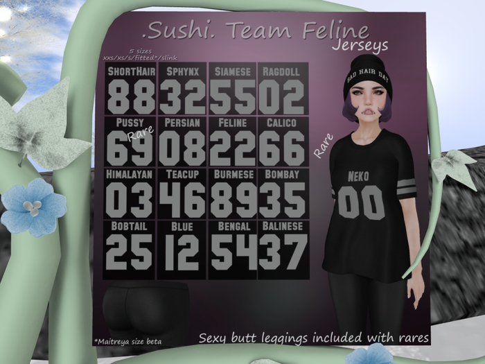 .Sushi. Team Feline - Blue