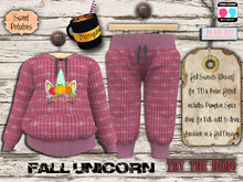 < SP > Fall Sweats for TD & Bebe - Fall Unicorn