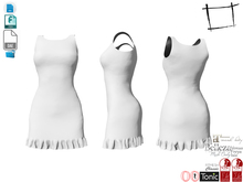 Dae Obj FBX For Retro Dress With Bottom Ruffles Slink, Maitreya, Ocacin Voluptuous, Belleza, Tonic