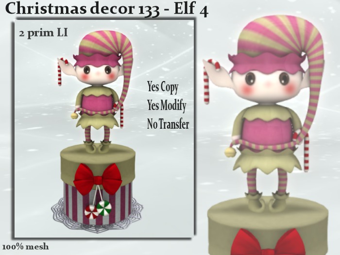 !MC! Christmas decor 133 - Elf 4 - 2pi - CM