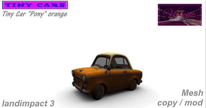 Tiny Car Pony orange mesh E-BOX