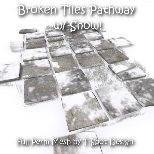 T-Spot Mesh - Broken Tiles Pathway w/ Snow - FP - LI=0.6-2.1