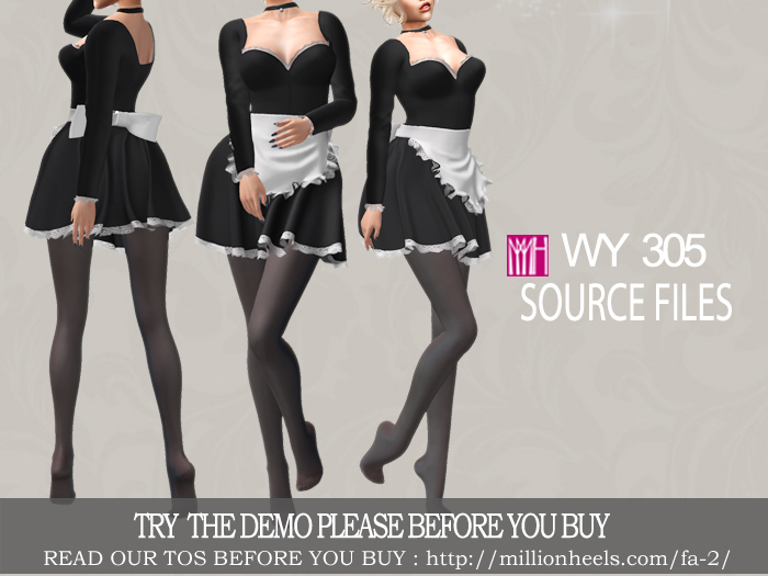 [WY]Full Perm 305 source files Maid Dress
