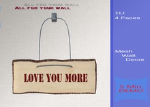 DEMO - Mesh Wall Decor  Love you more