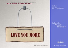 Wall Decor Love you more c/M
