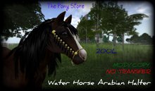The Pony Store - Water Horse Arabian Halter - Black/Gold