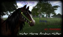 The Pony Store - Water Horse Arabian Halter - Green/Gold